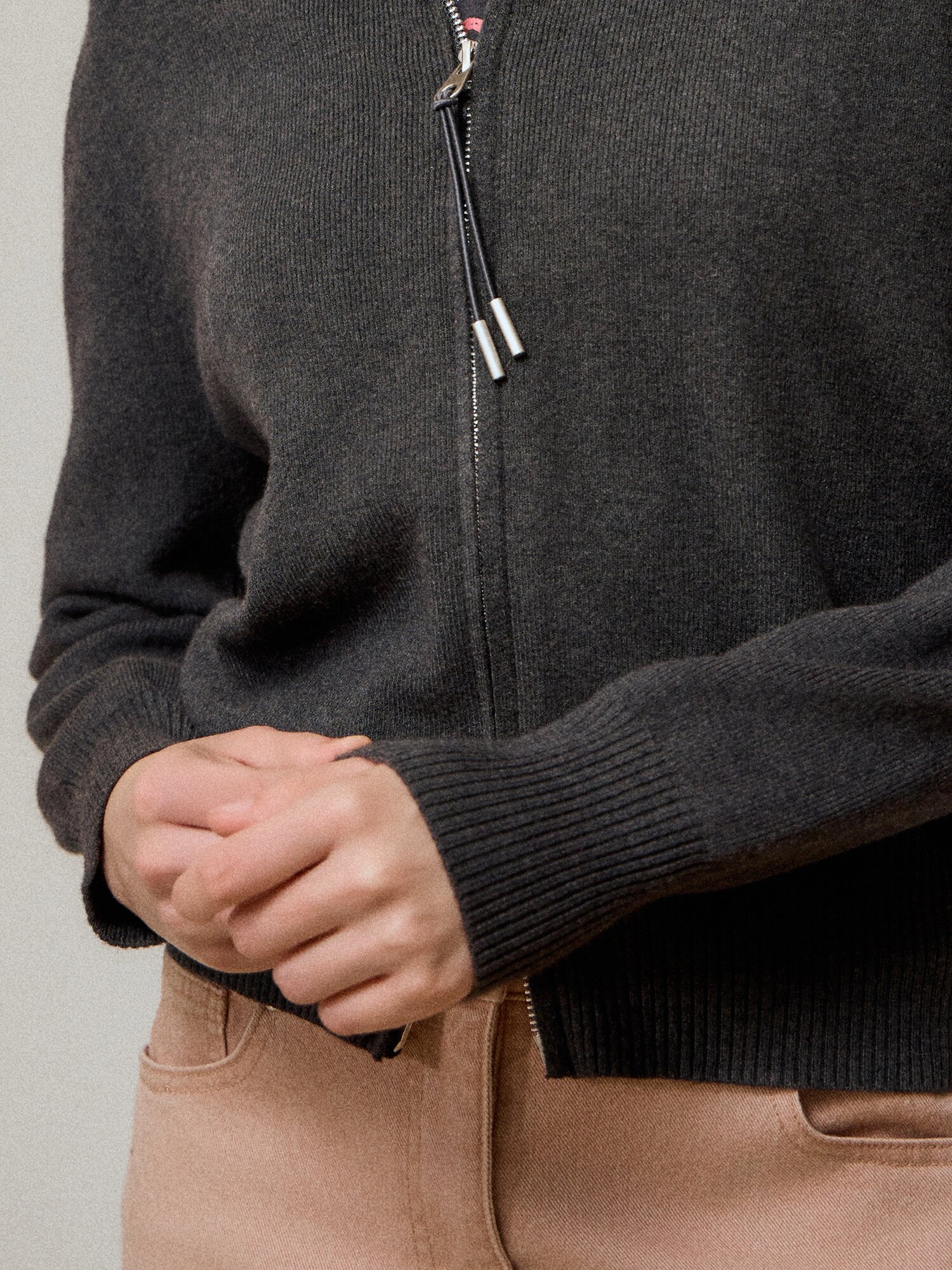 세일러 칼라 투웨이 집업 가디건 (DARK GREY)