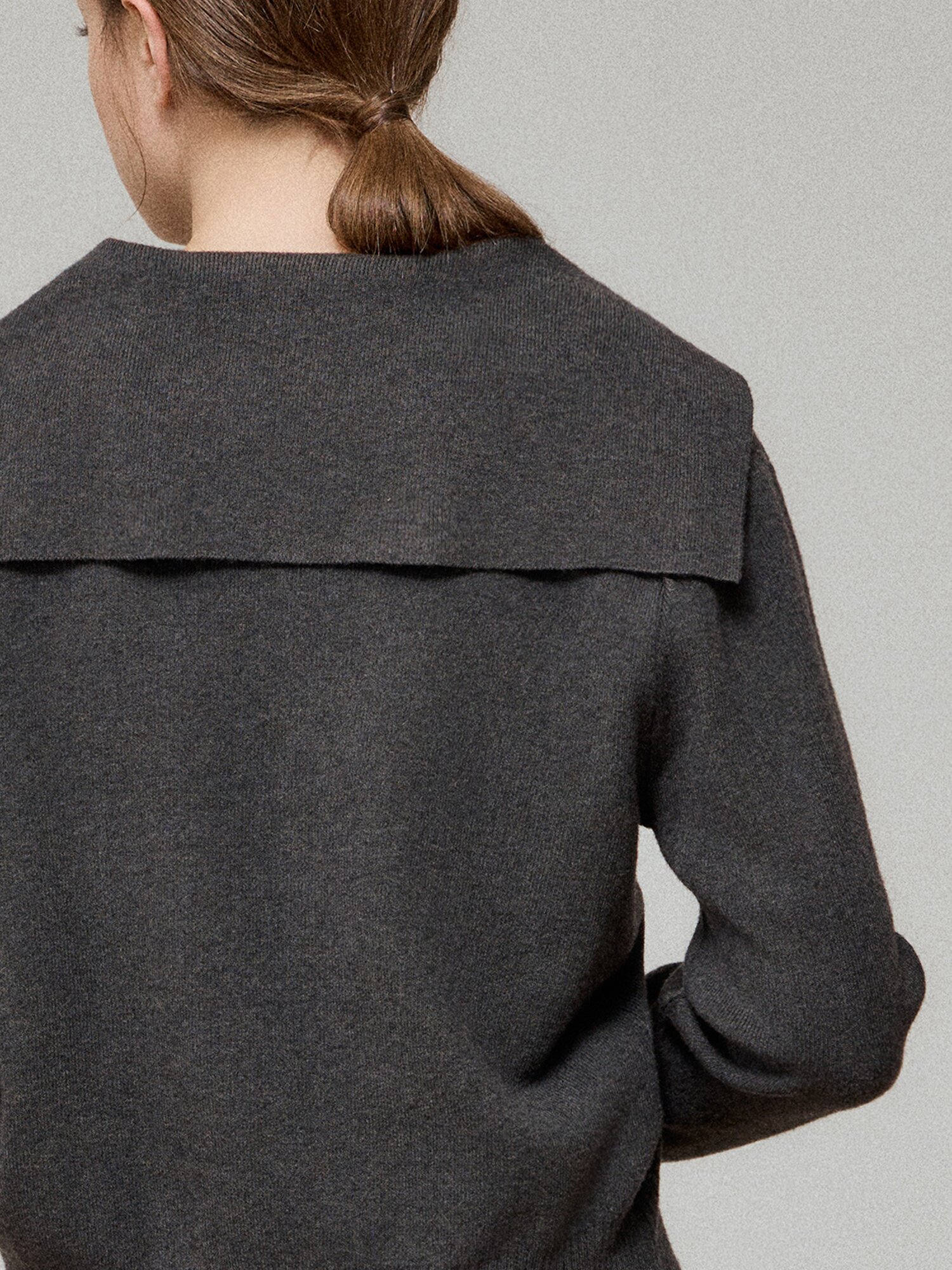 세일러 칼라 투웨이 집업 가디건 (DARK GREY)