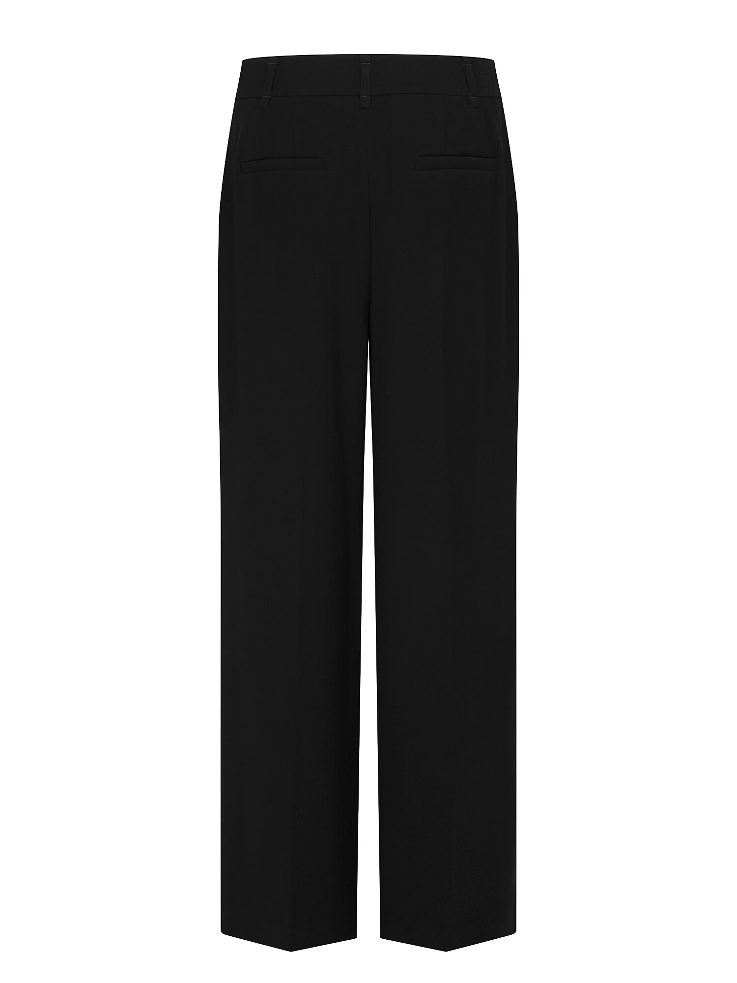 웰트 포켓 투턱 와이드 팬츠 (BLACK)
