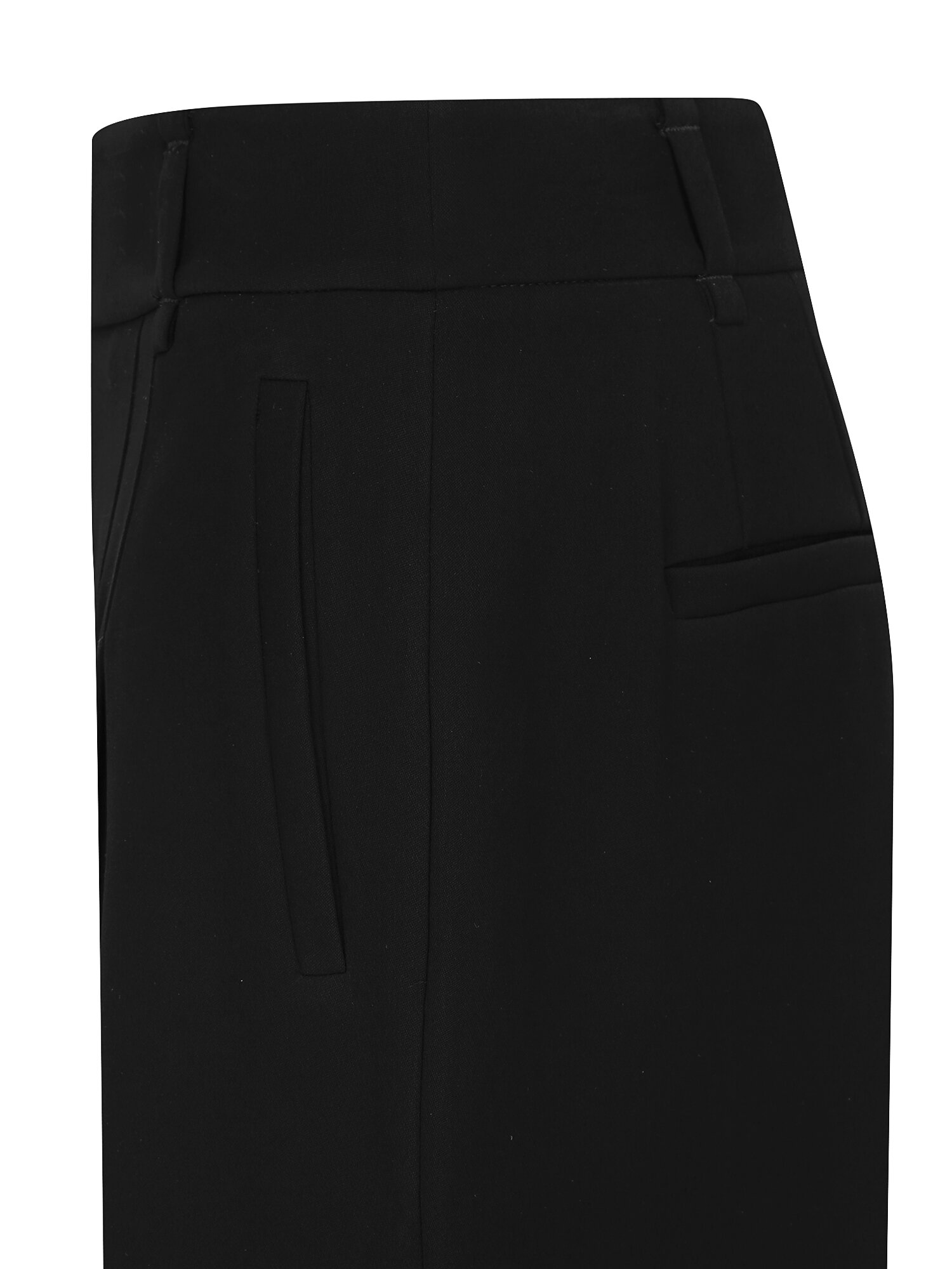 웰트 포켓 투턱 와이드 팬츠 (BLACK)