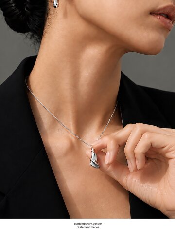 Contour Wave Necklace
컨투어 웨이브 네크리스