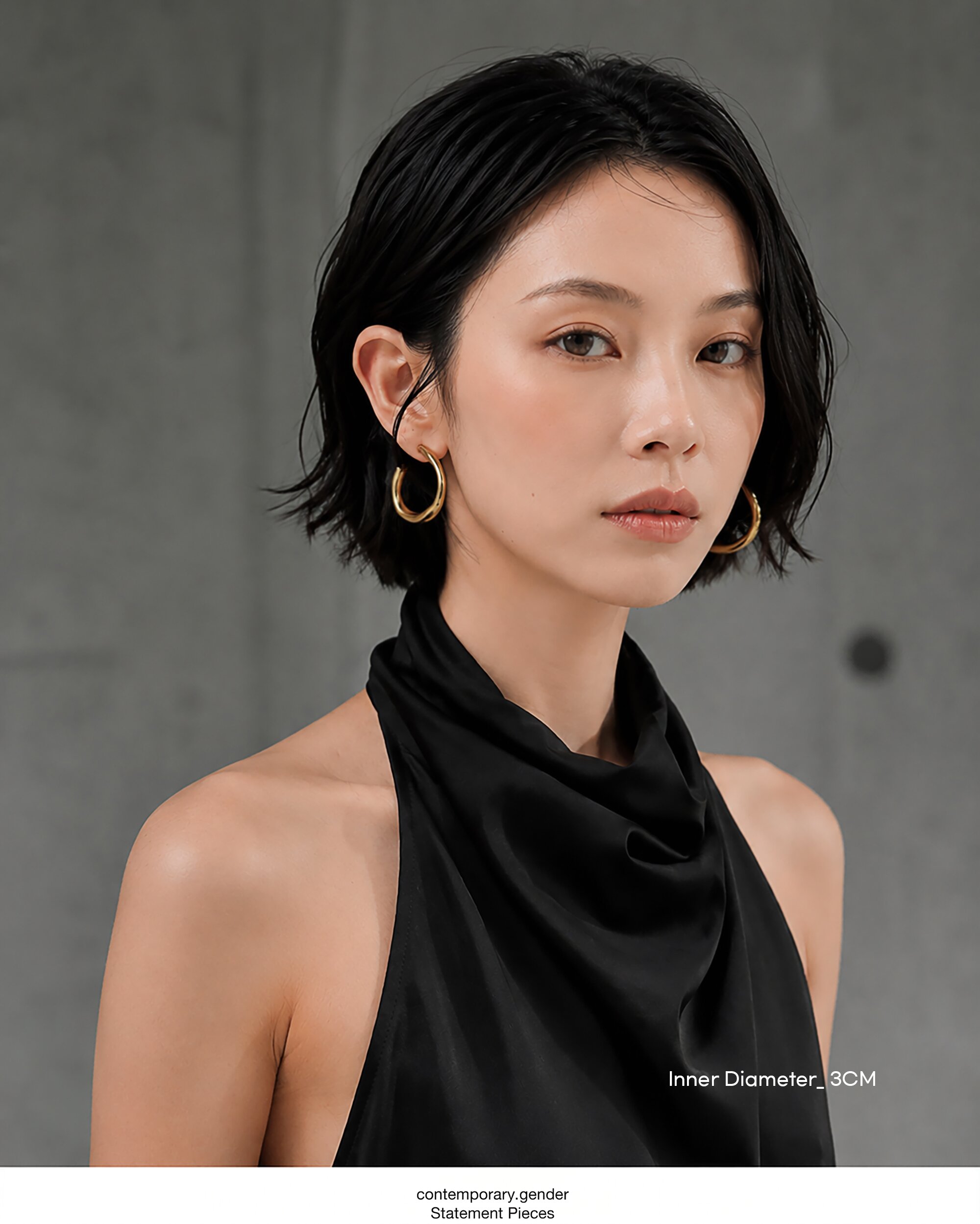 [컨젠] Contour C-Arc Earrings 컨투어 C-아크 이어링