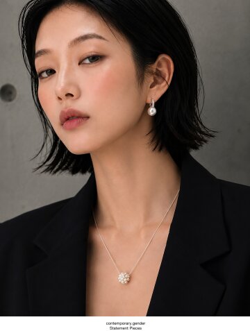 Pave Arch Pearl Drop Earrings
파베 아크 펄 드롭 이어링