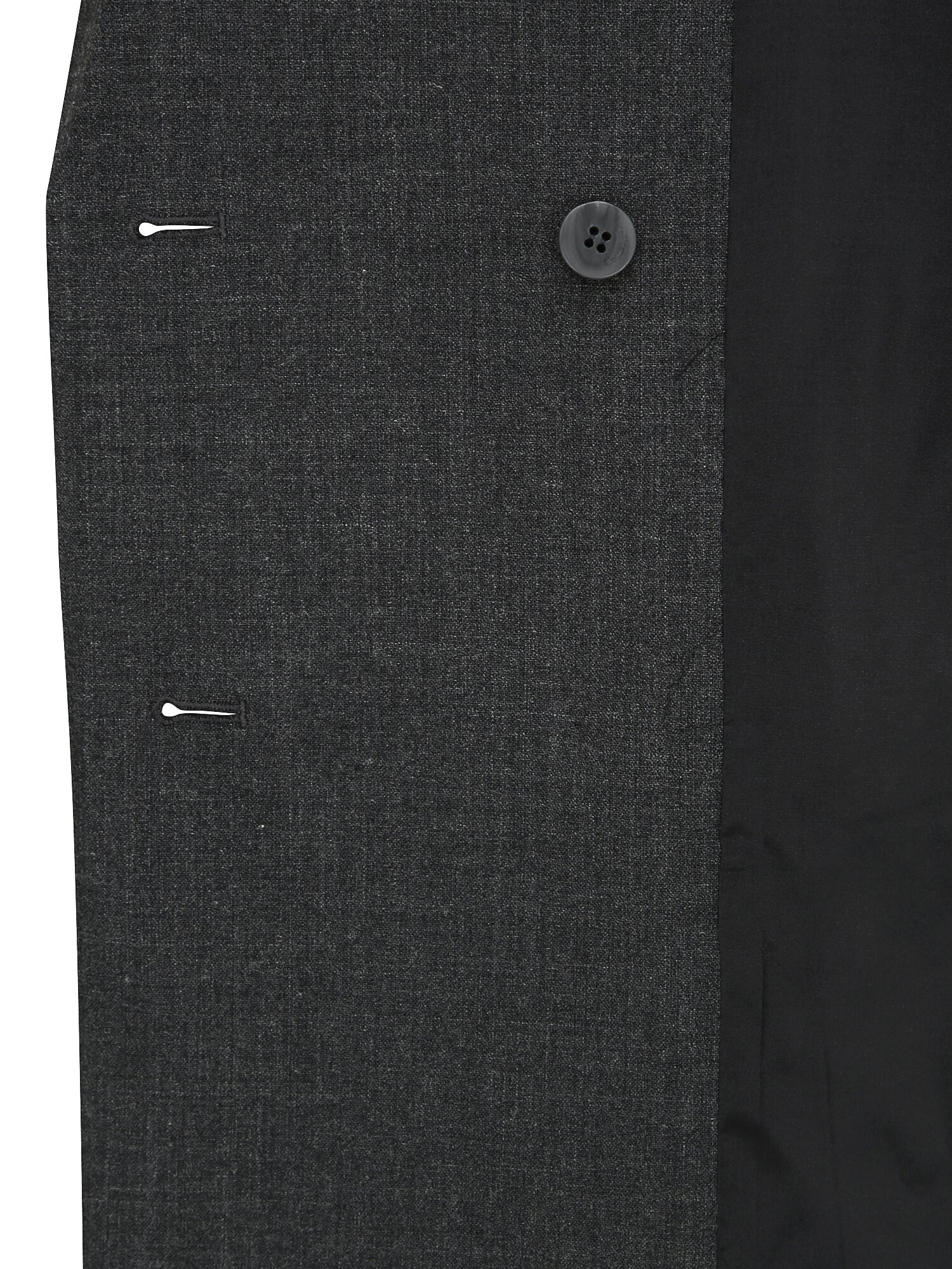 울 롤업 피크드 라펠 더블 재킷 (DARK GREY)