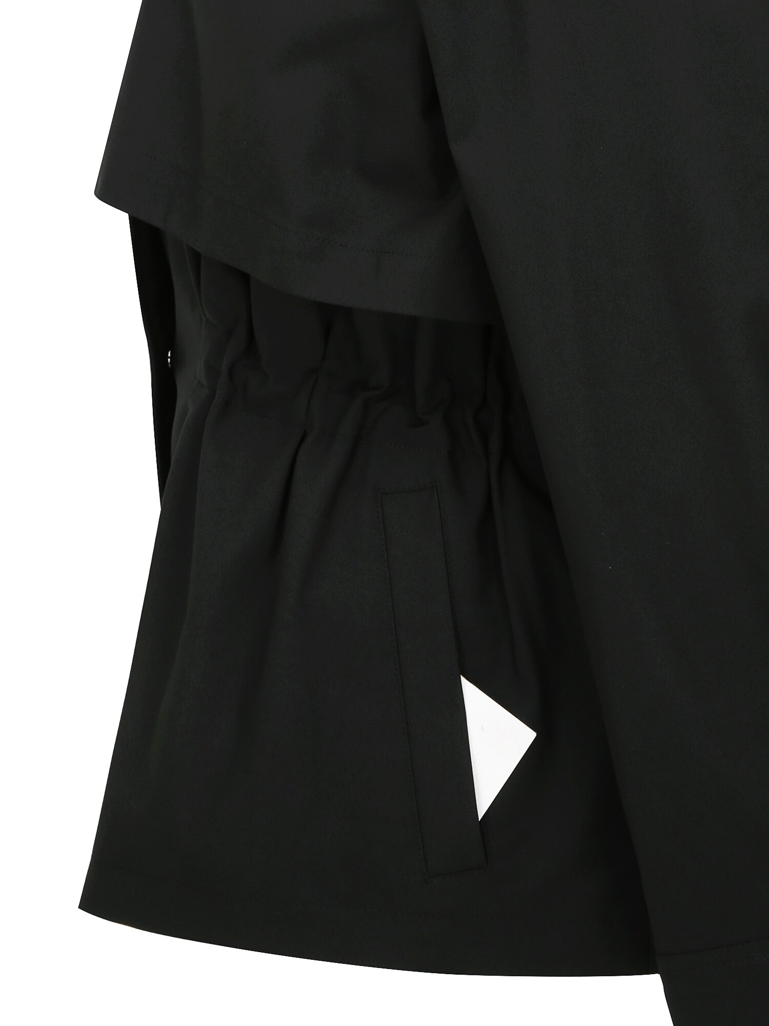 벨트 장식 스트링 하이넥 점퍼 (BLACK)