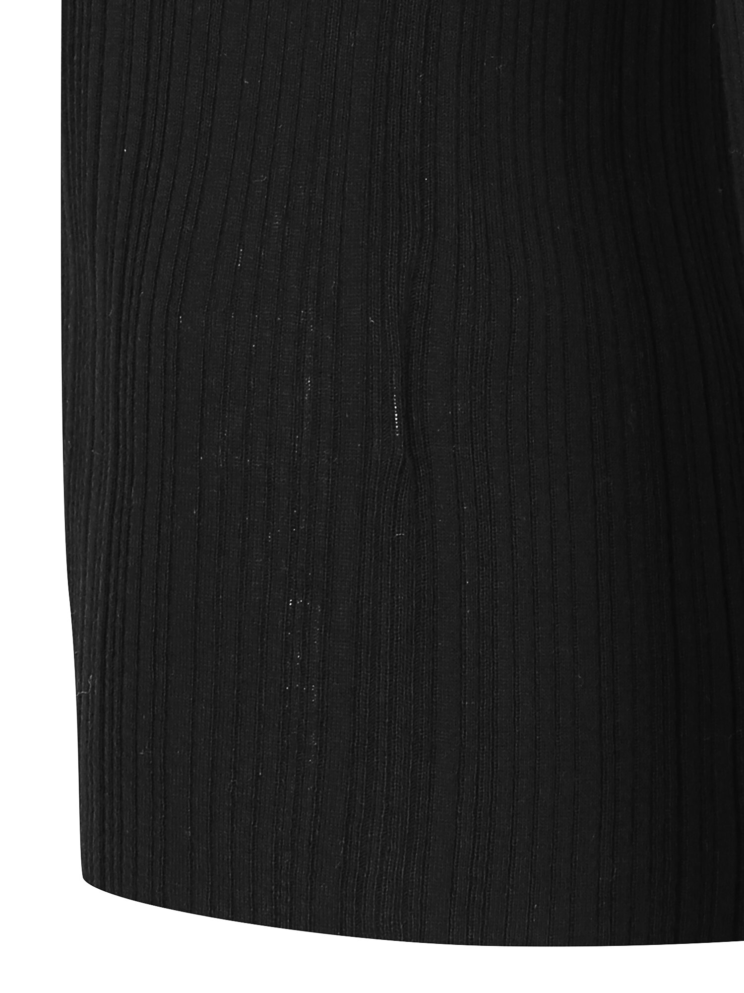 울 골지 하이넥 풀오버 니트 (BLACK)