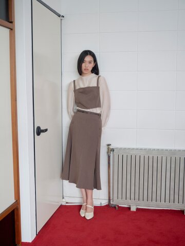 모던 백 밴딩 머메이드 스커트 