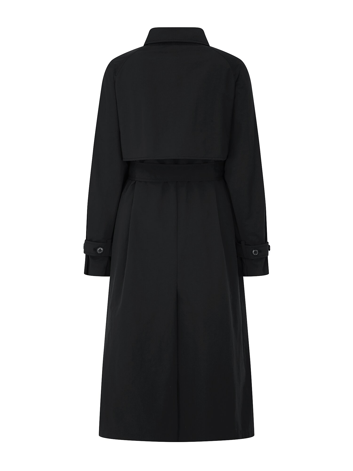루즈핏 더블 롱 트렌치 코트 (BLACK)