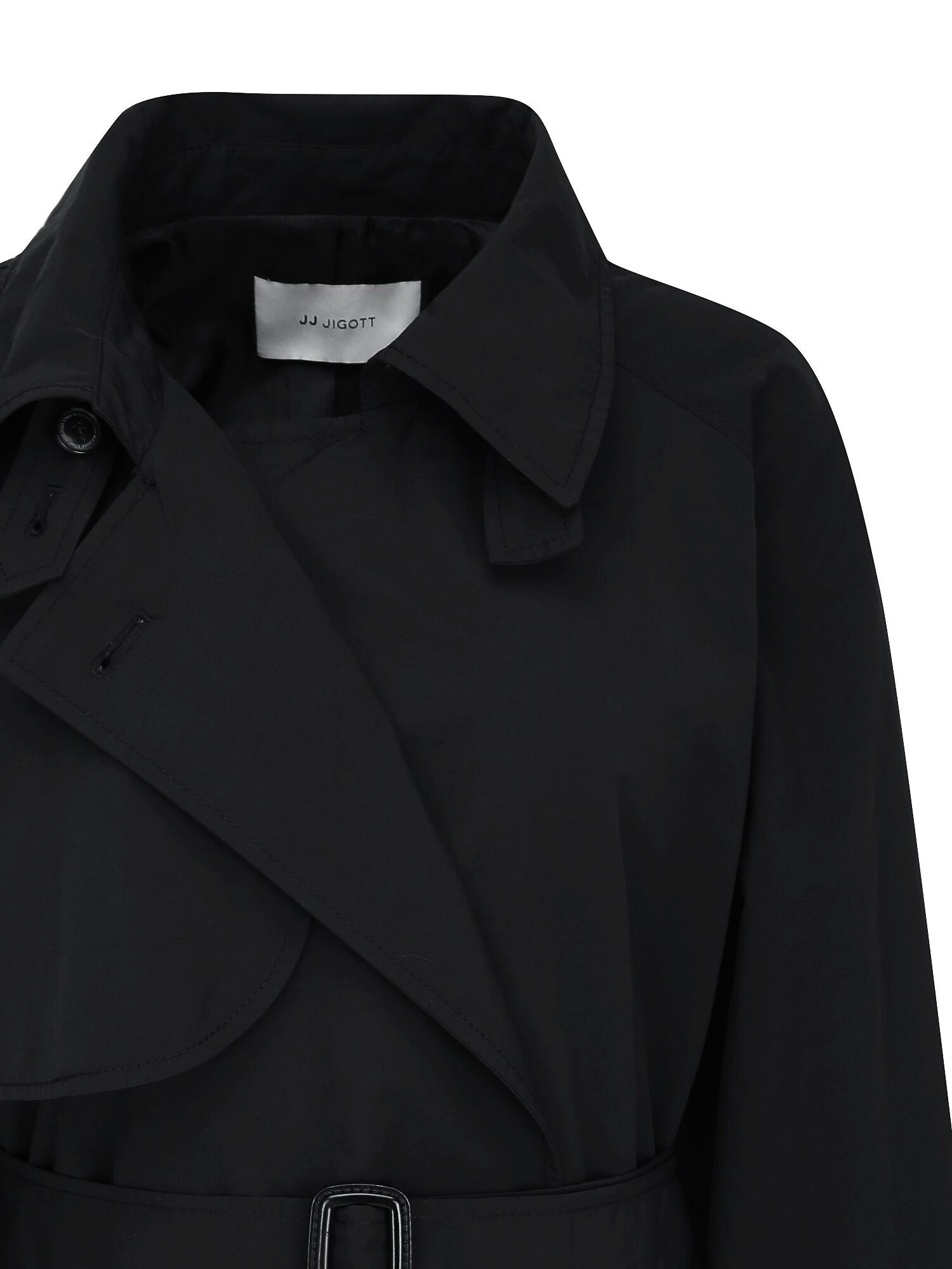 루즈핏 더블 롱 트렌치 코트 (BLACK)