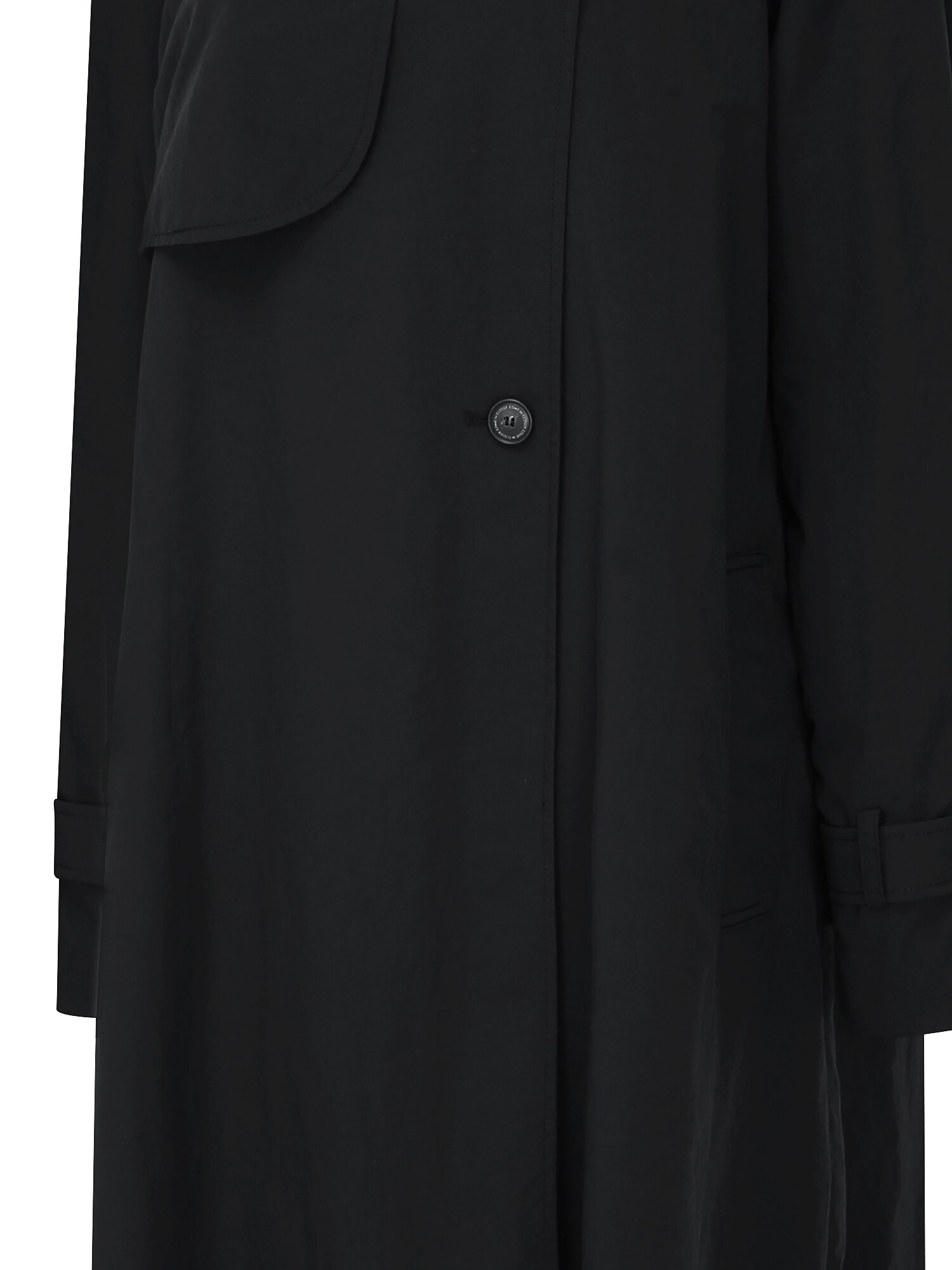 루즈핏 더블 롱 트렌치 코트 (BLACK)