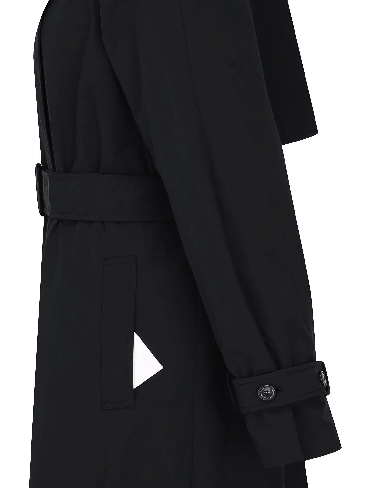 루즈핏 더블 롱 트렌치 코트 (BLACK)