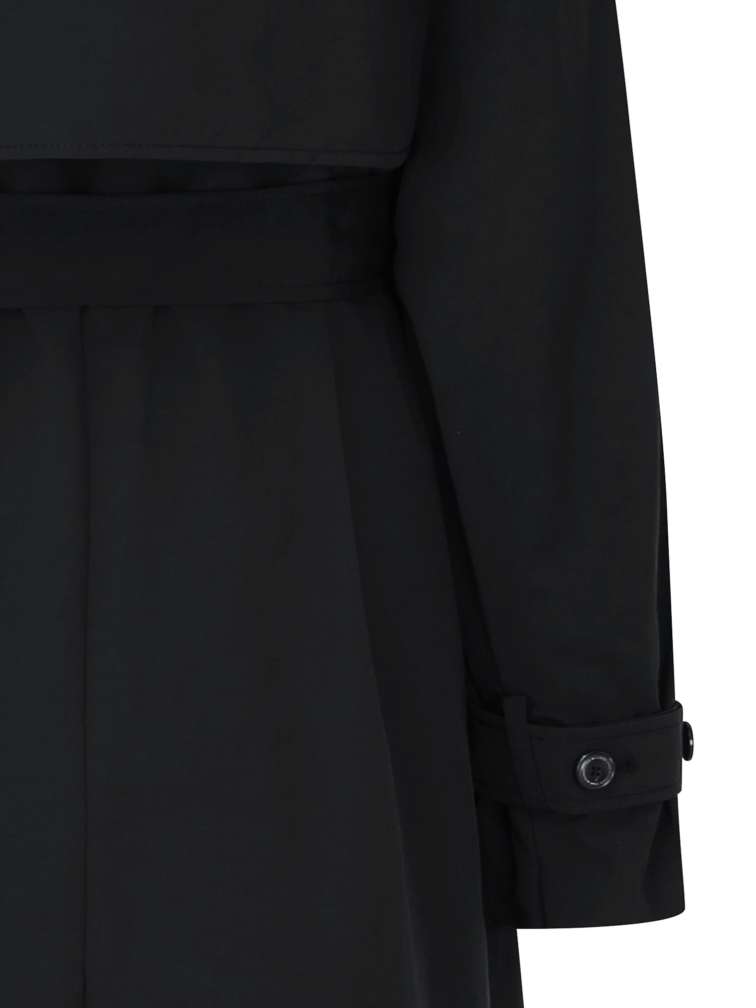 루즈핏 더블 롱 트렌치 코트 (BLACK)
