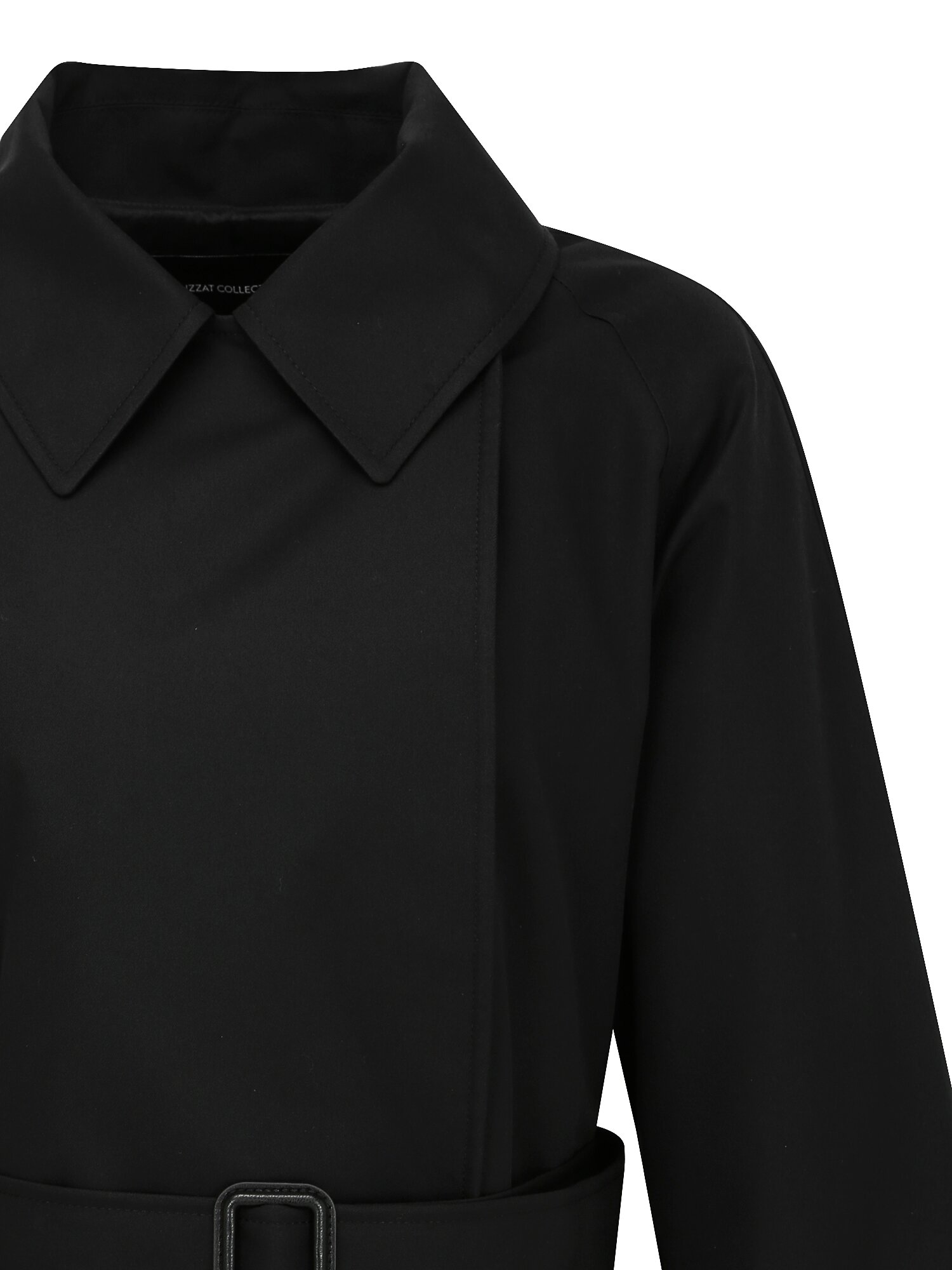 벨티드 더블 브레스트 트렌치 코트 (BLACK)