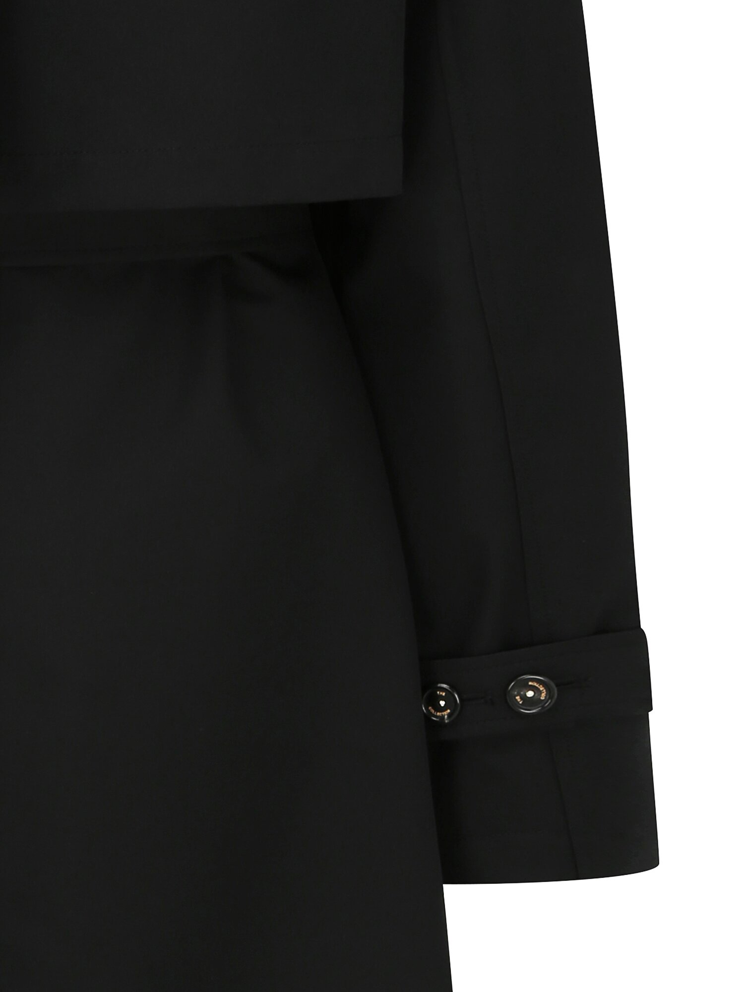벨티드 더블 브레스트 트렌치 코트 (BLACK)