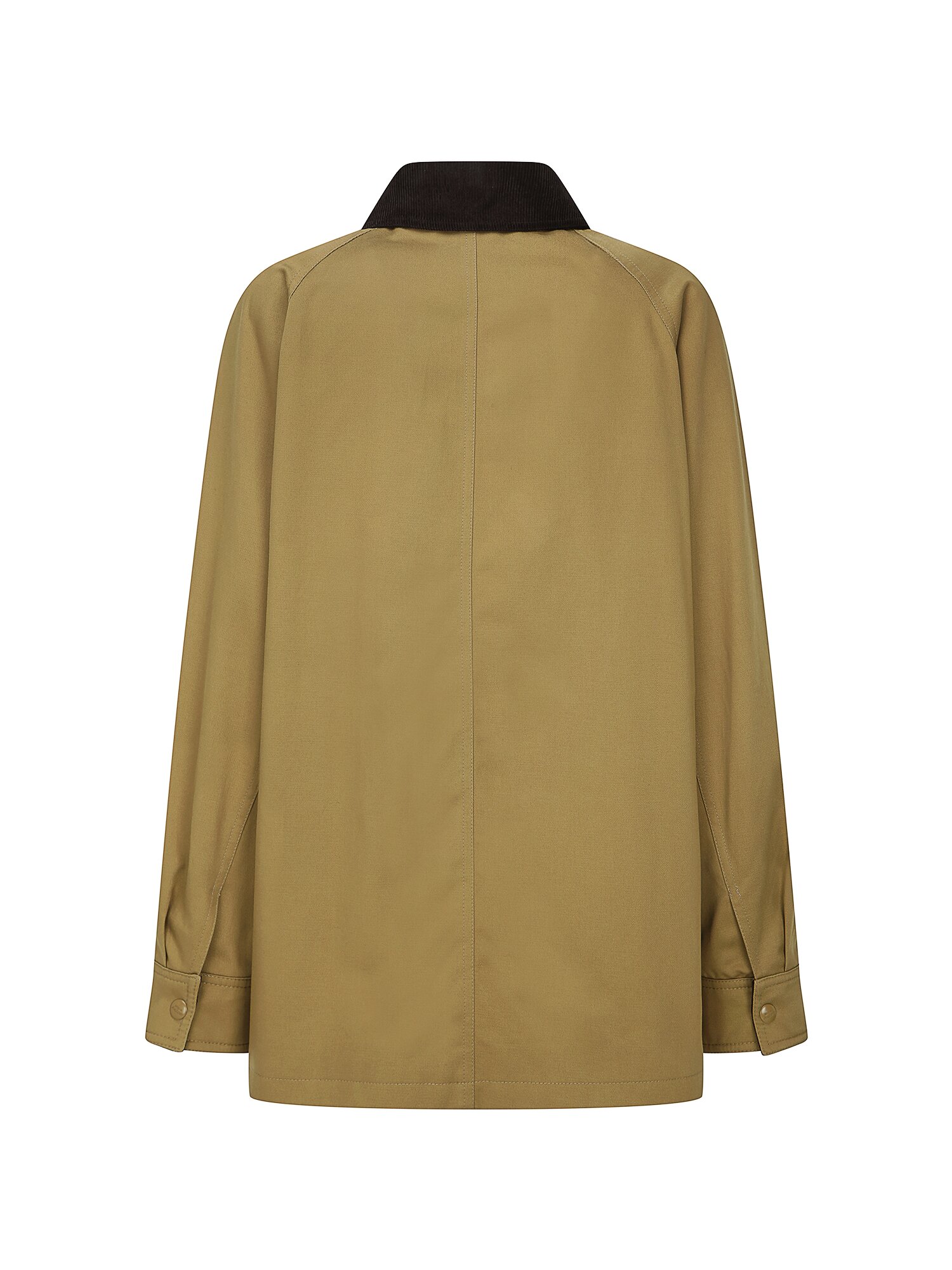 코듀로이 칼라 하프 트렌치 코트 (DARK BEIGE)