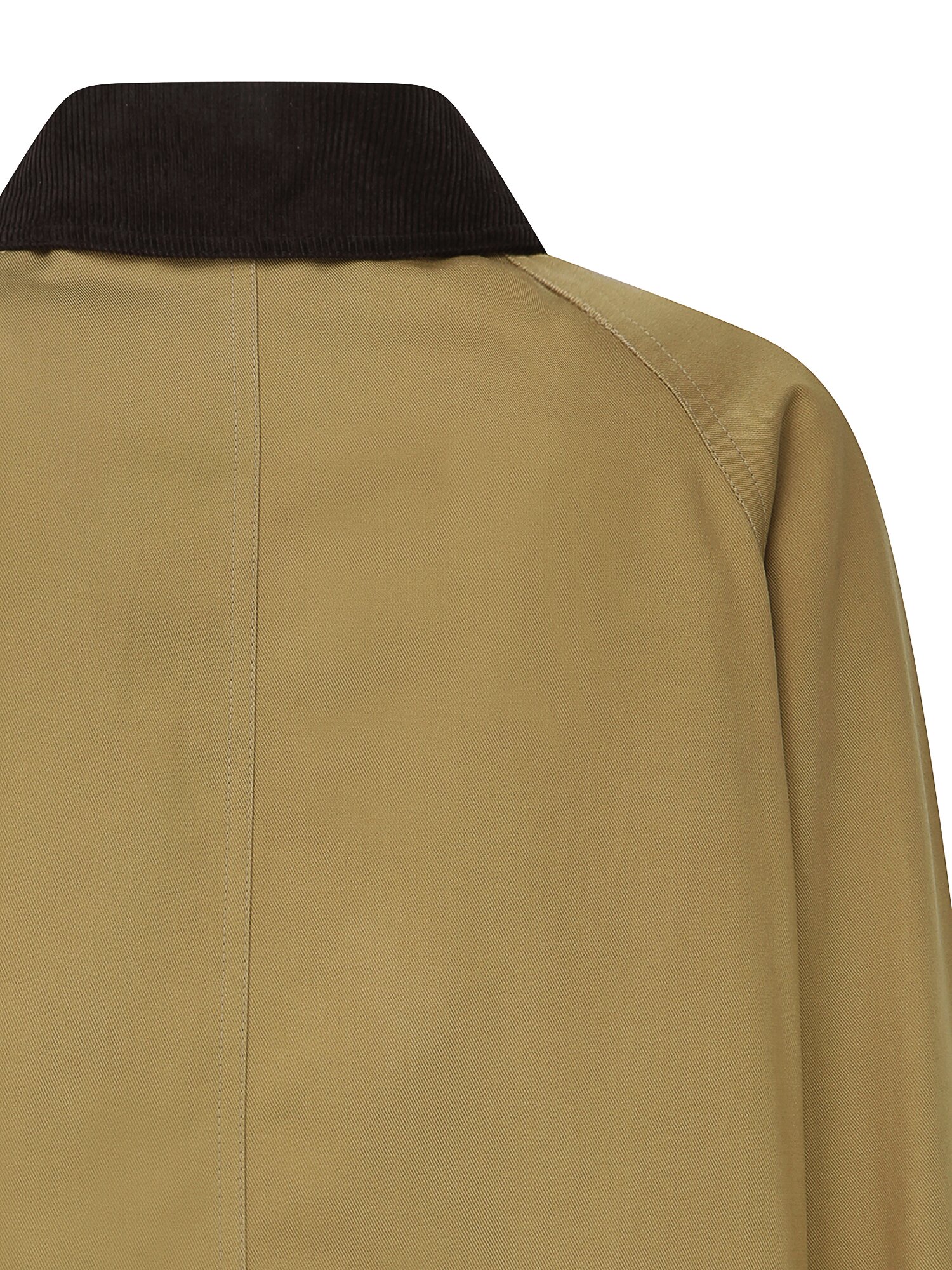 코듀로이 칼라 하프 트렌치 코트 (DARK BEIGE)