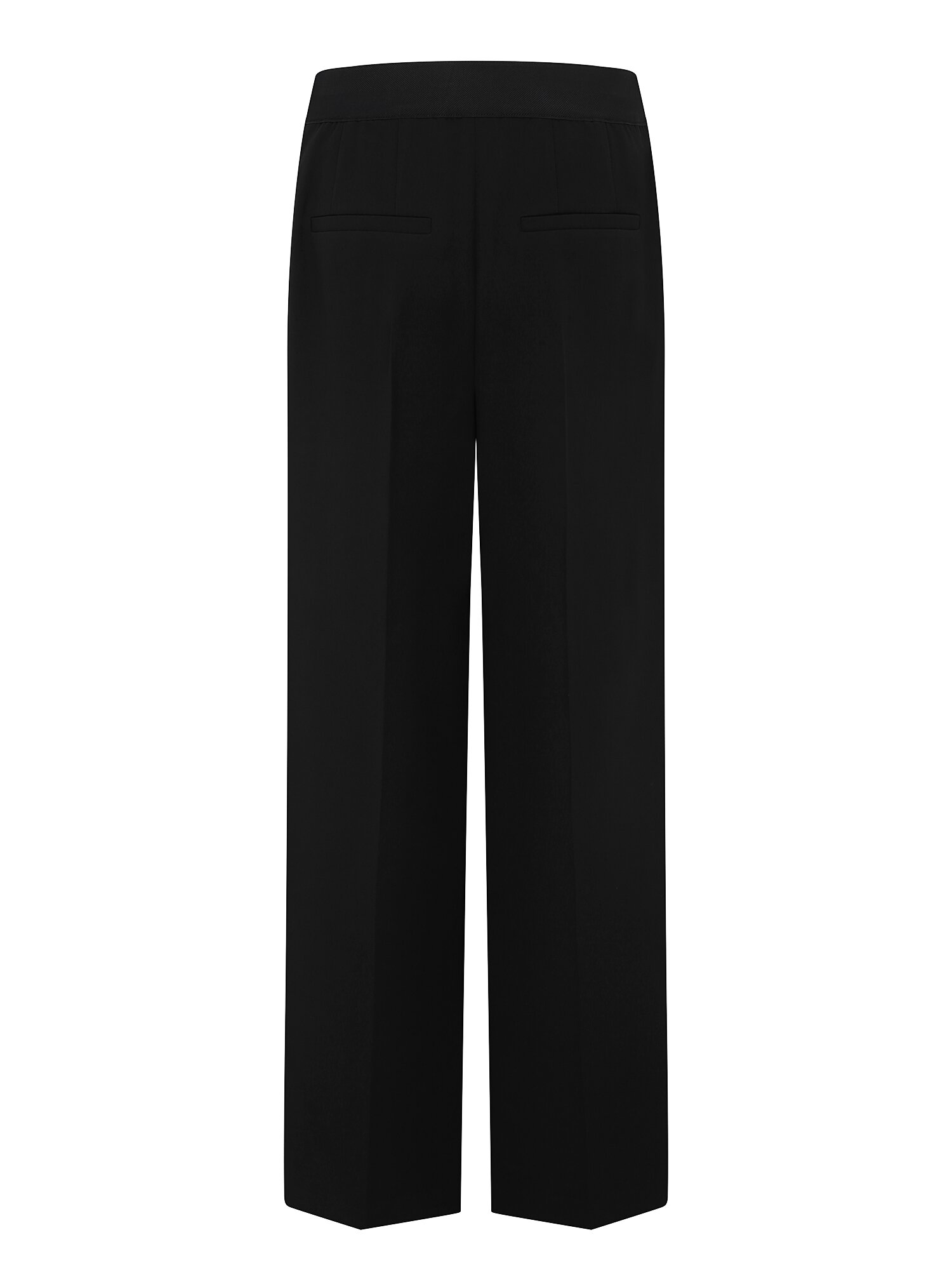 백 밴딩 와이드 일자핏 팬츠 (BLACK)
