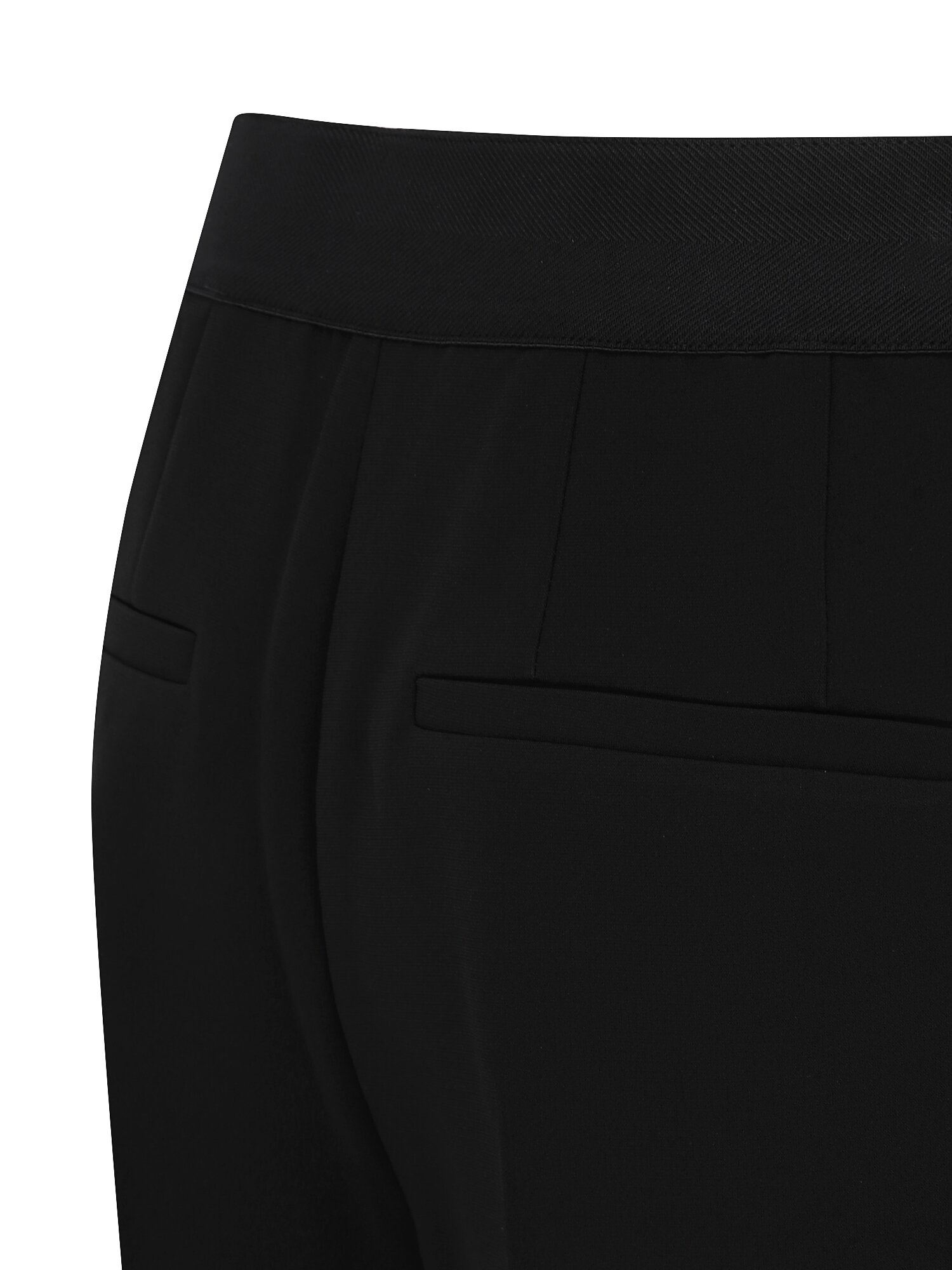 백 밴딩 와이드 일자핏 팬츠 (BLACK)