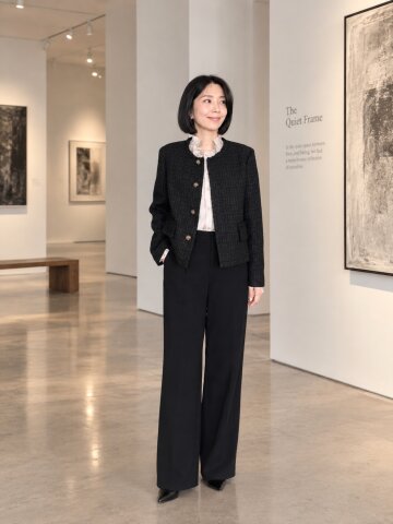 백 밴딩 와이드 일자핏 팬츠 (BLACK)