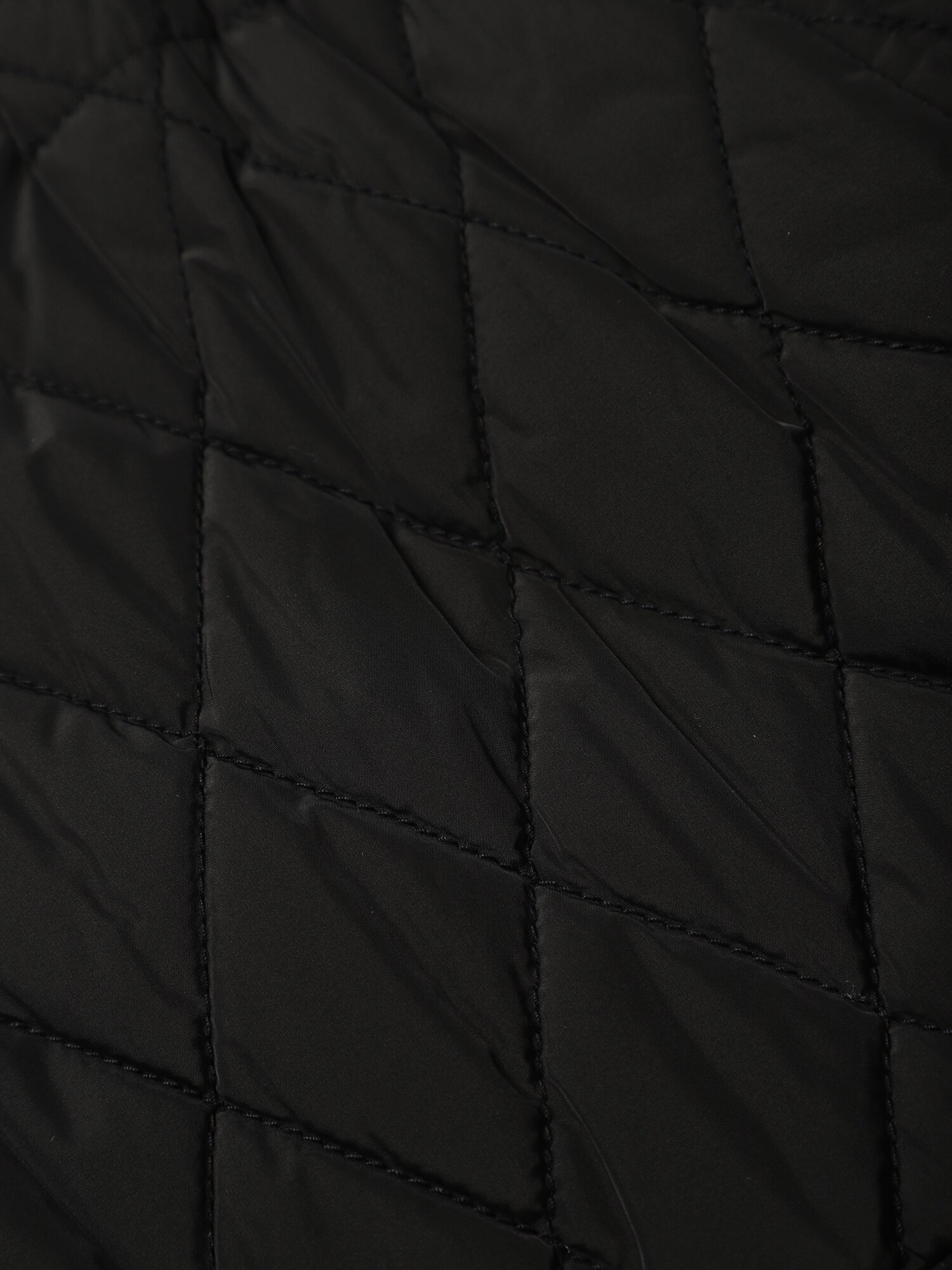 스트링 퀼팅 경량 패딩 점퍼  (BLACK)