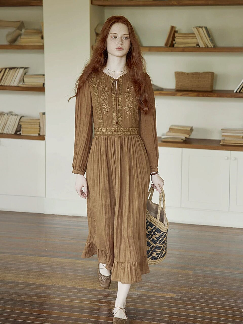 PM_Lace trim tiered dress