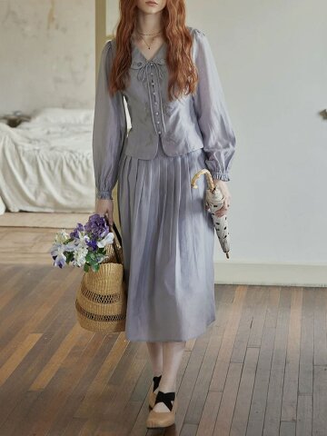 PM_Flowy midi skirt