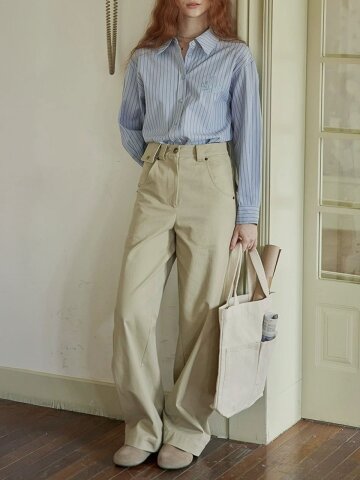 PM_High rise wide pants