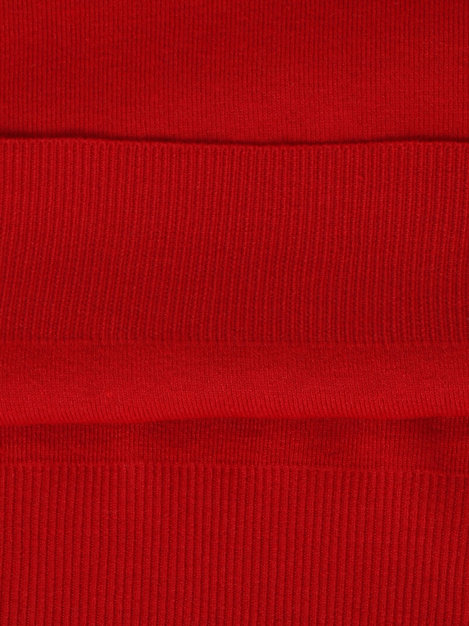 배색 카라넥 풀오버 니트 (RED)