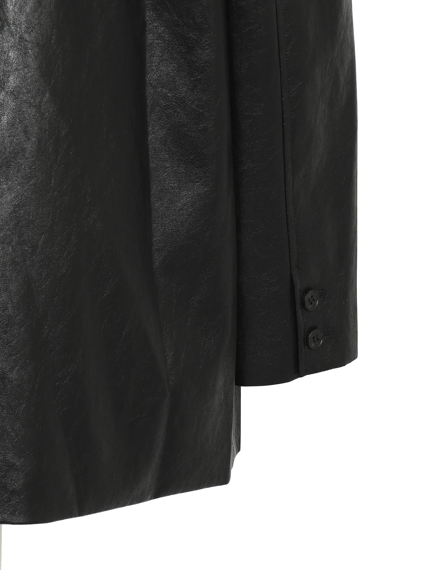 페이크 레더 루즈핏 재킷 (BLACK)