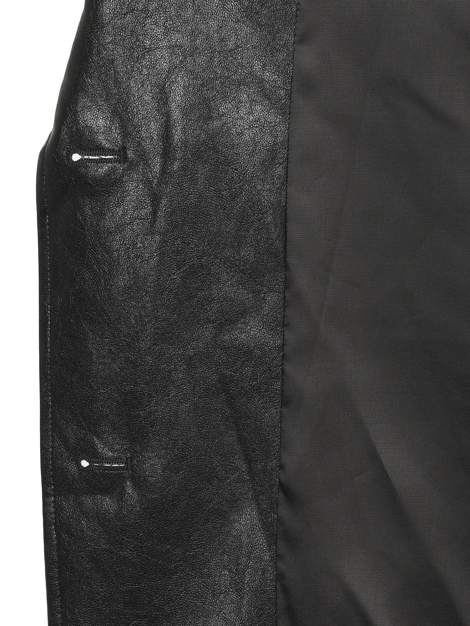 페이크 레더 루즈핏 재킷 (BLACK)