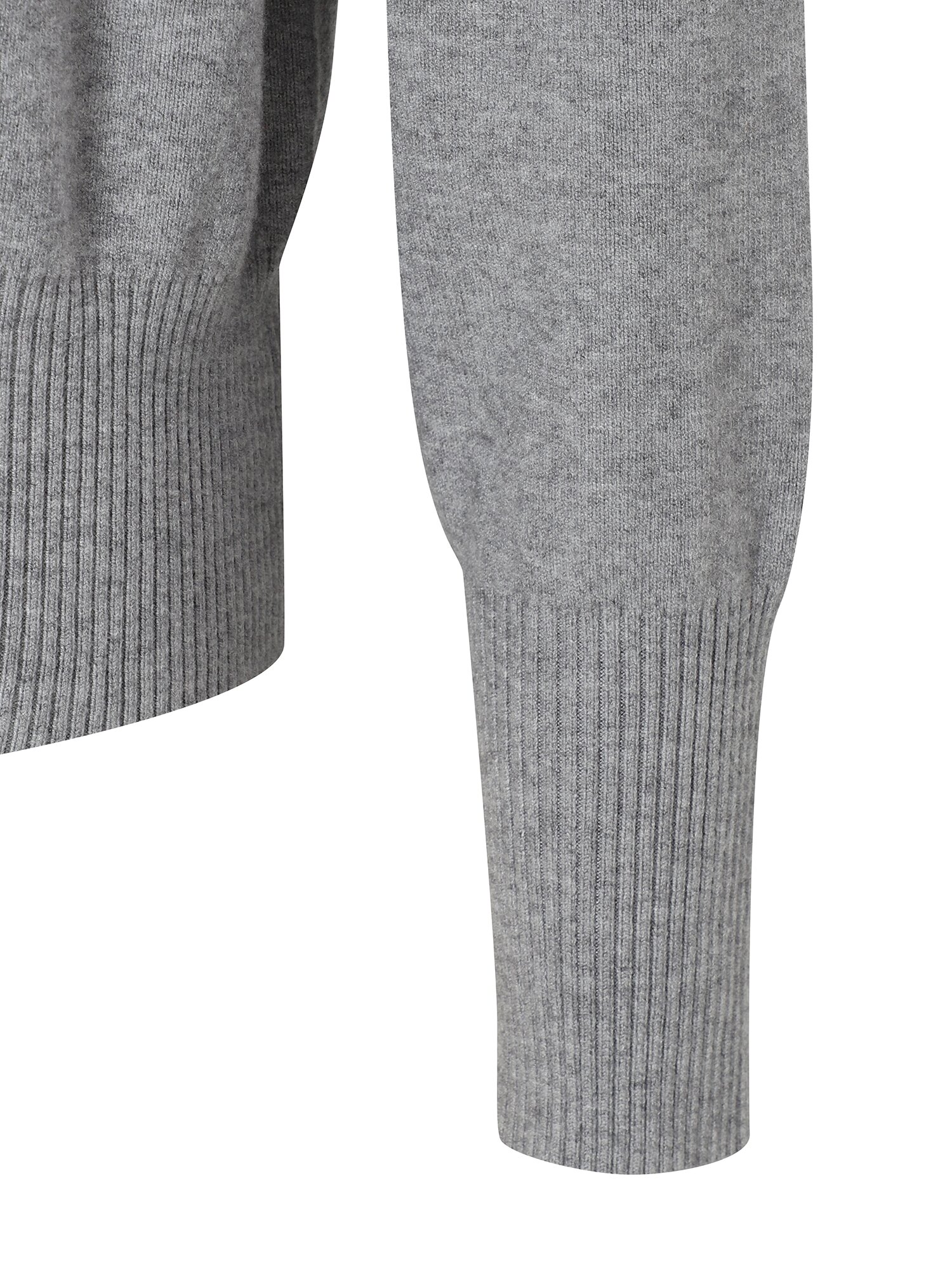 투웨이 지퍼 하이넥 니트 가디건 (GREY)