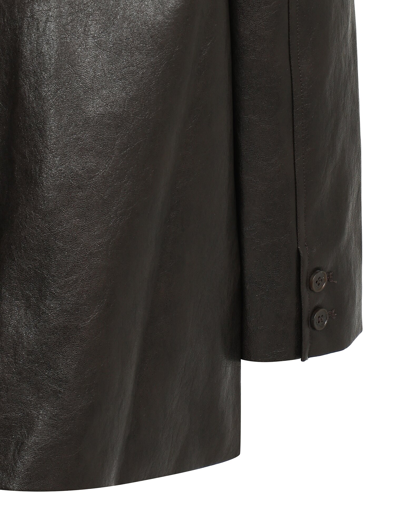 페이크 레더 루즈핏 재킷 (DARK BROWN)