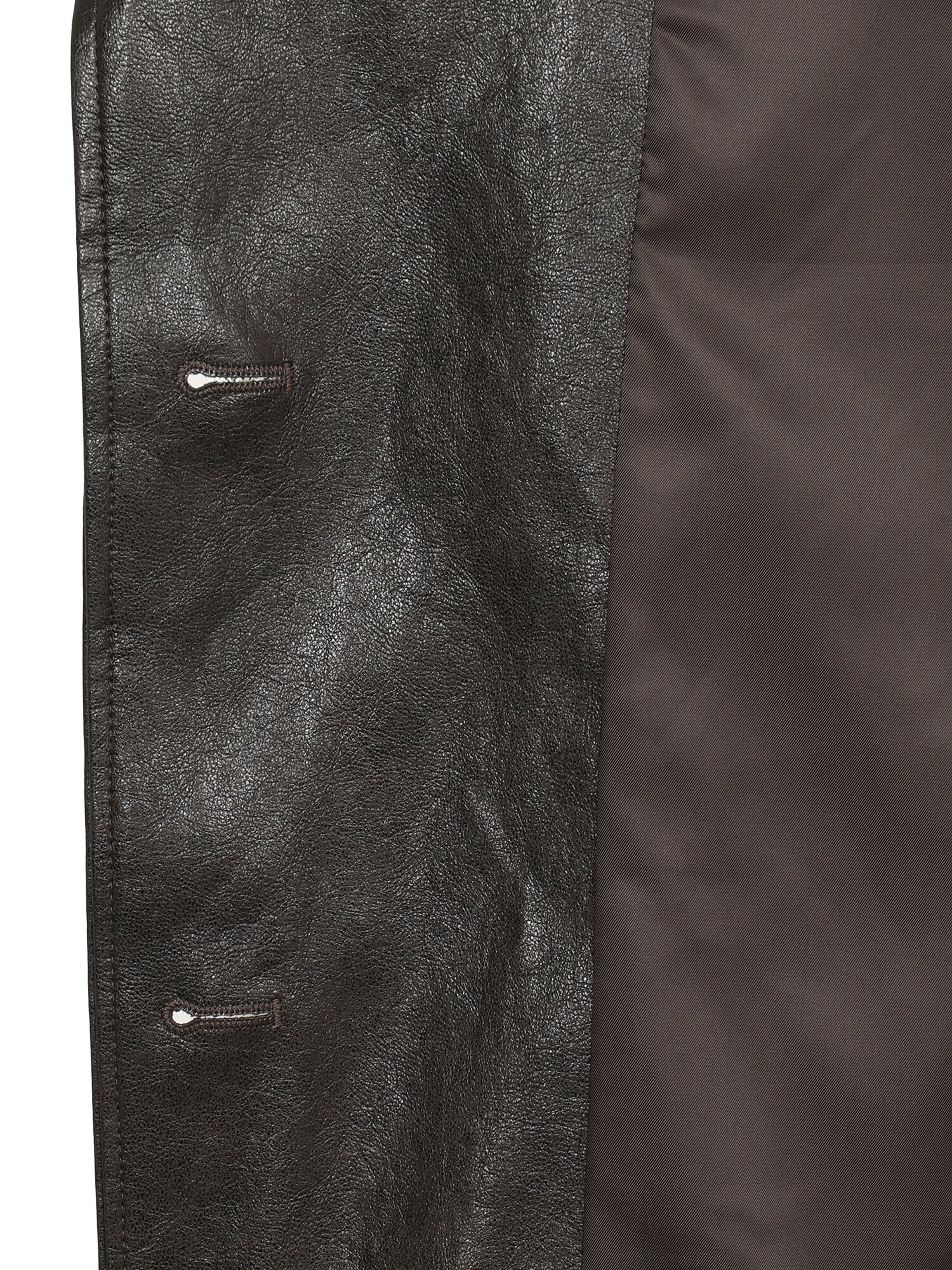 페이크 레더 루즈핏 재킷 (DARK BROWN)