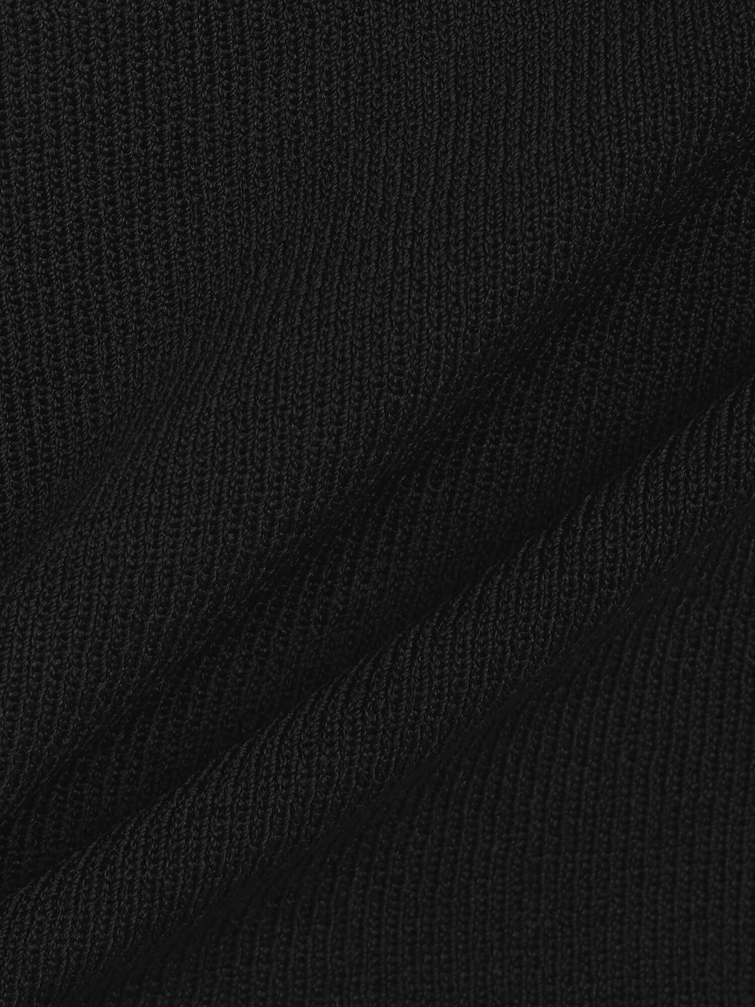 니트 배색 칼라넥 블라우스 (BLACK)