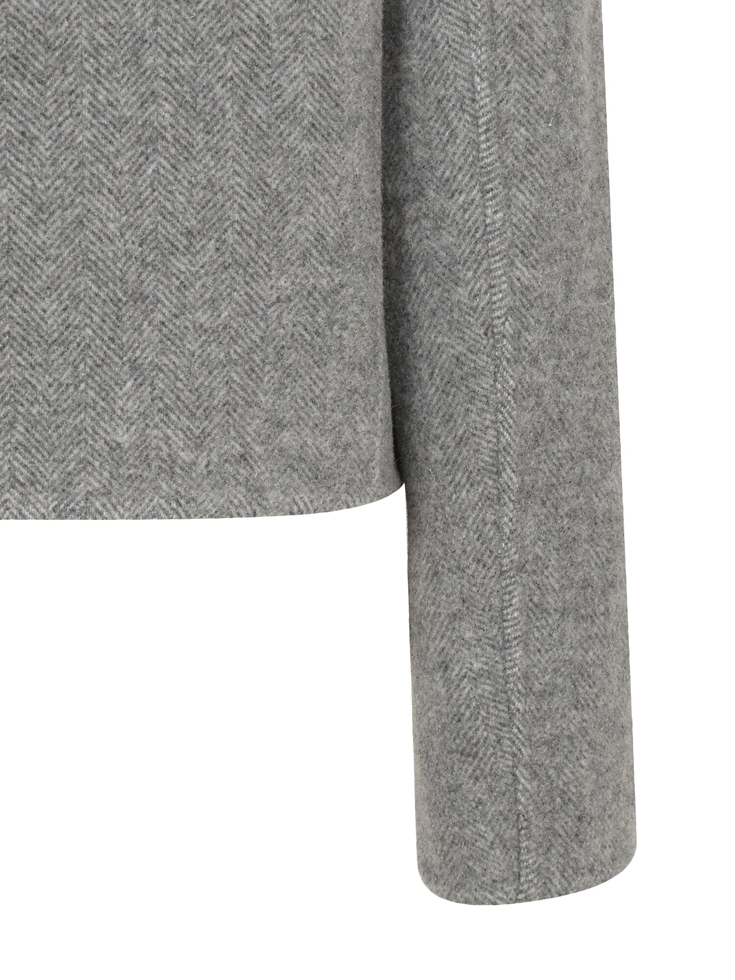 알파카 블렌드 라운드넥 재킷 (MELANGE GREY)