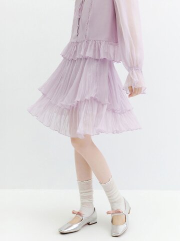 WD_Patchwork chiffon skirt