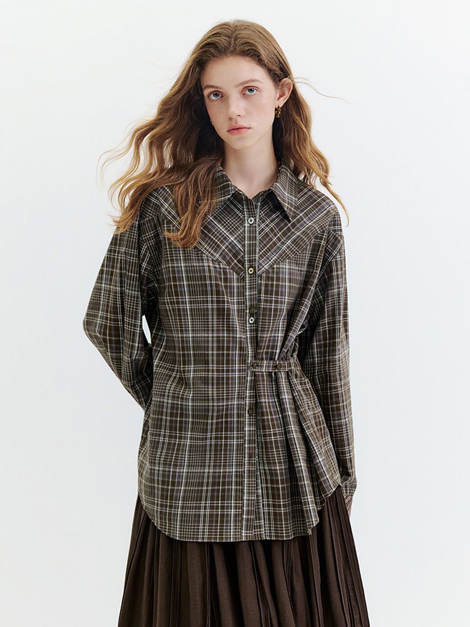 WD_Vintage preppy style shirt_2color