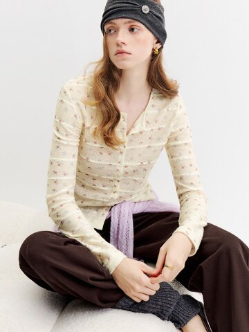 WD_Thin crew neck waist-cinching top