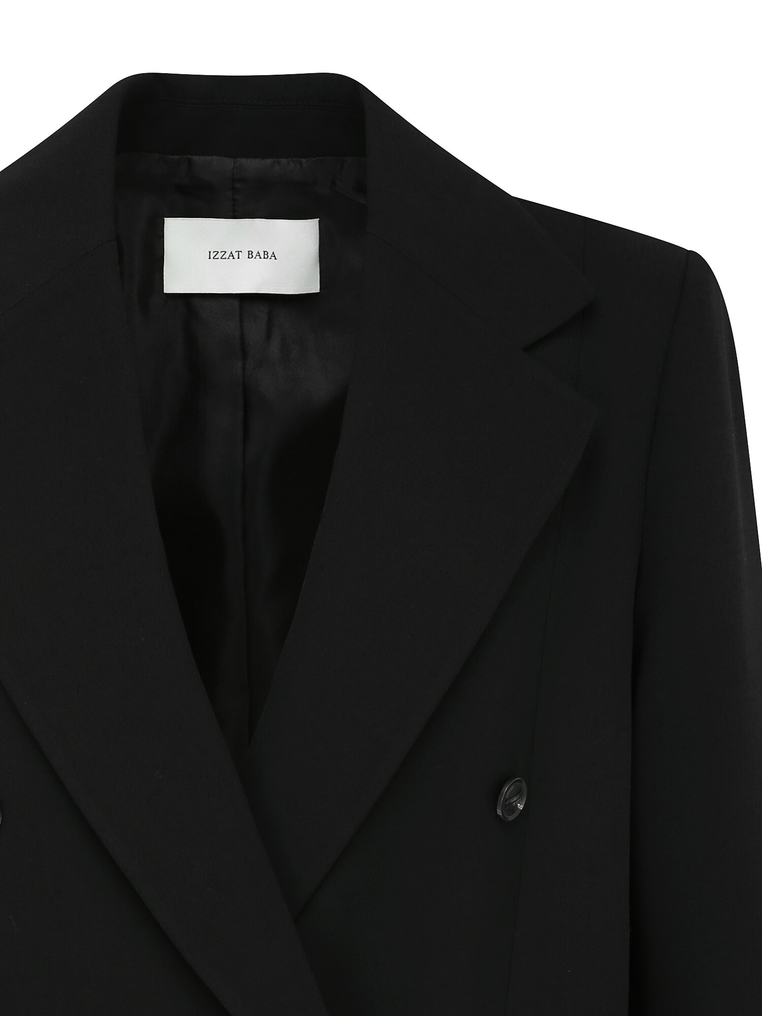 롤업 테일러드 더블 버튼 재킷 (BLACK)
