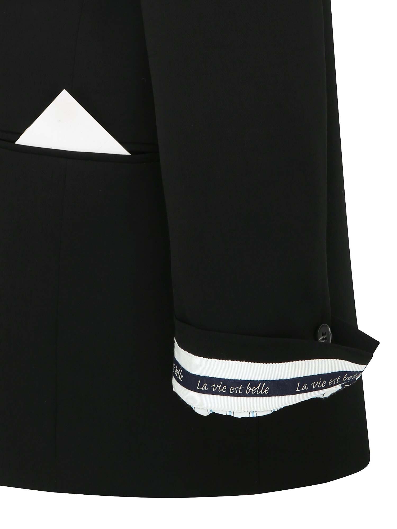 롤업 테일러드 더블 버튼 재킷 (BLACK)