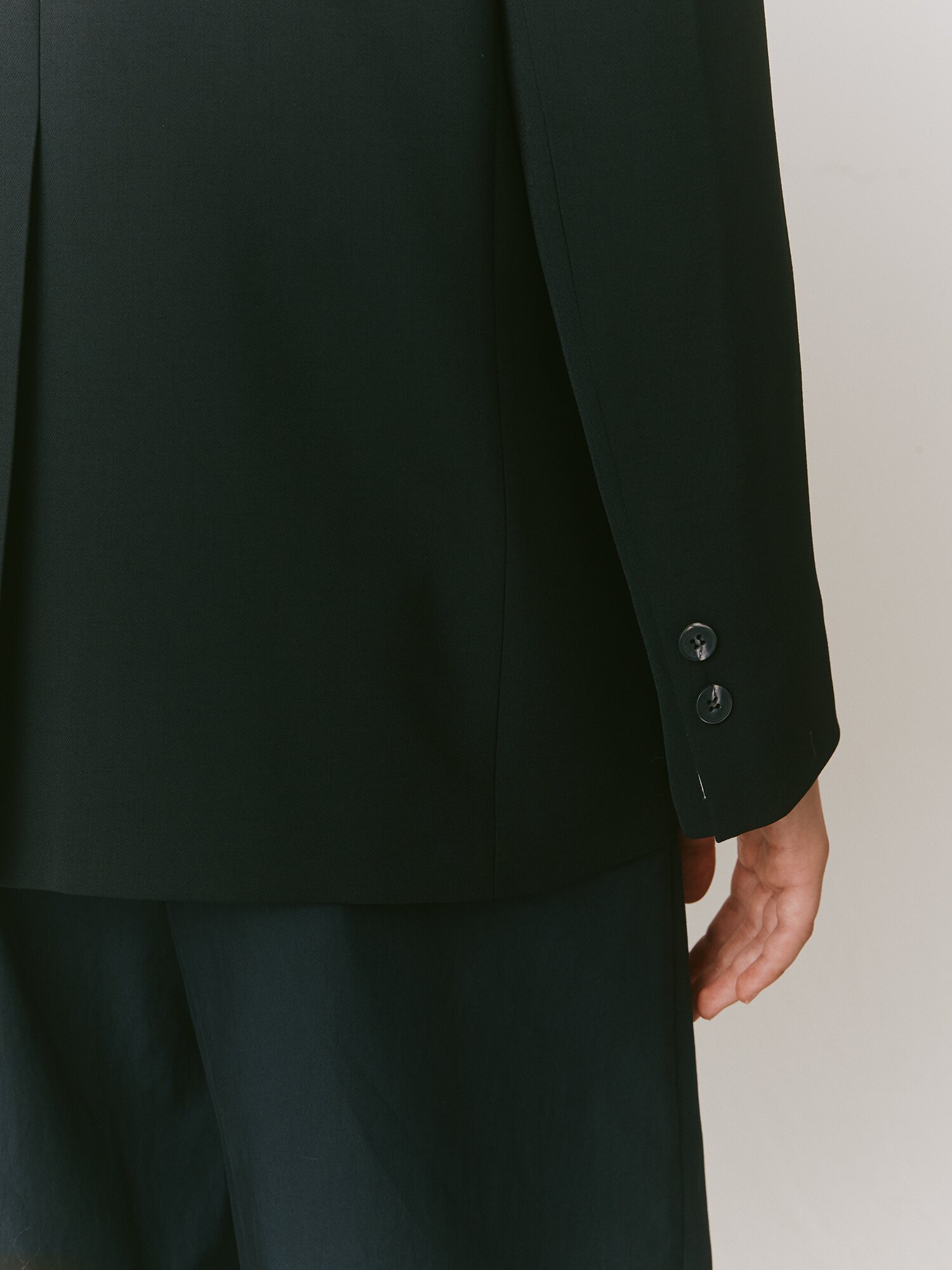 롤업 테일러드 더블 버튼 재킷 (BLACK)