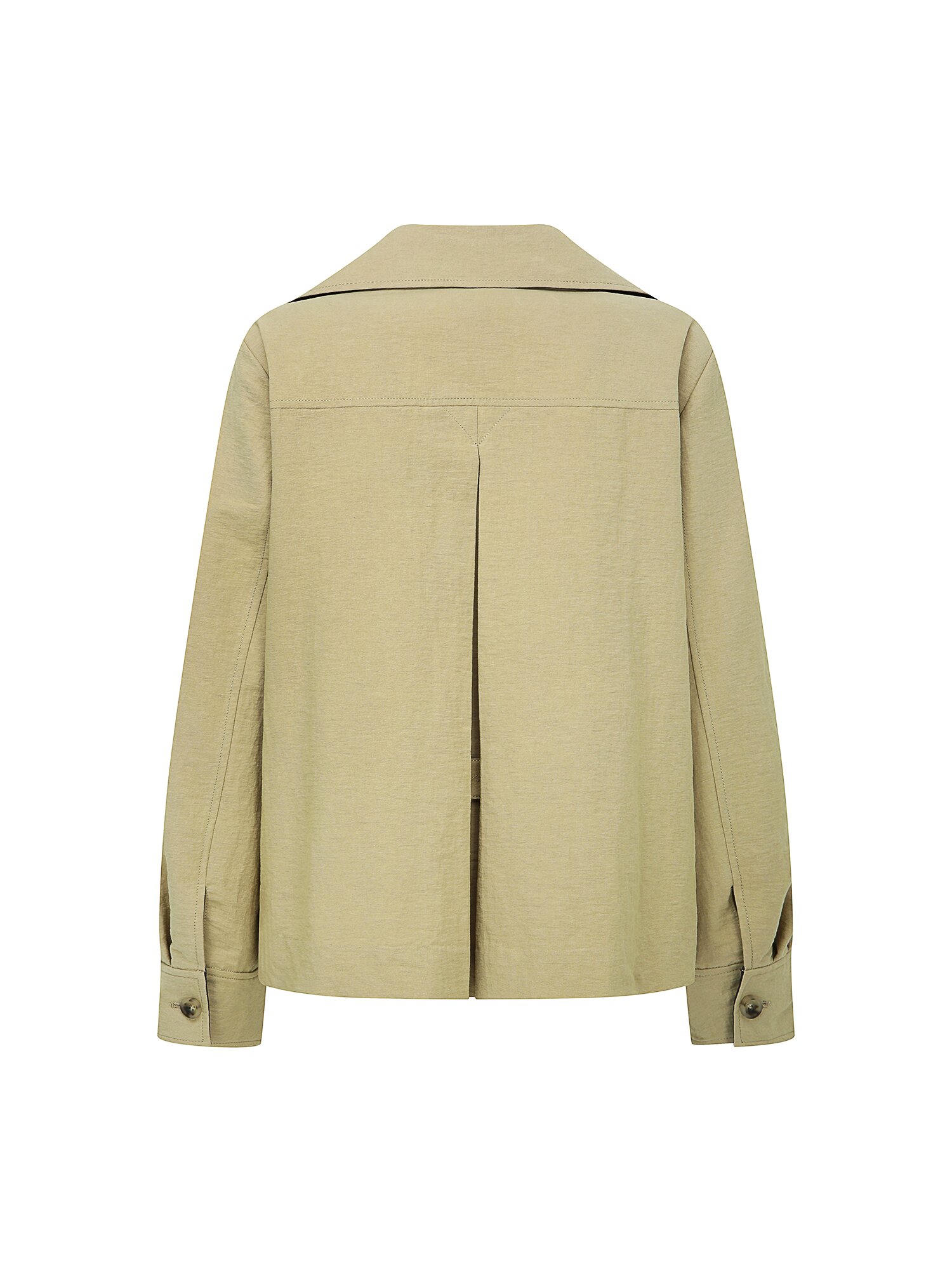 코튼 더블 하프 트렌치 코트 (BEIGE)