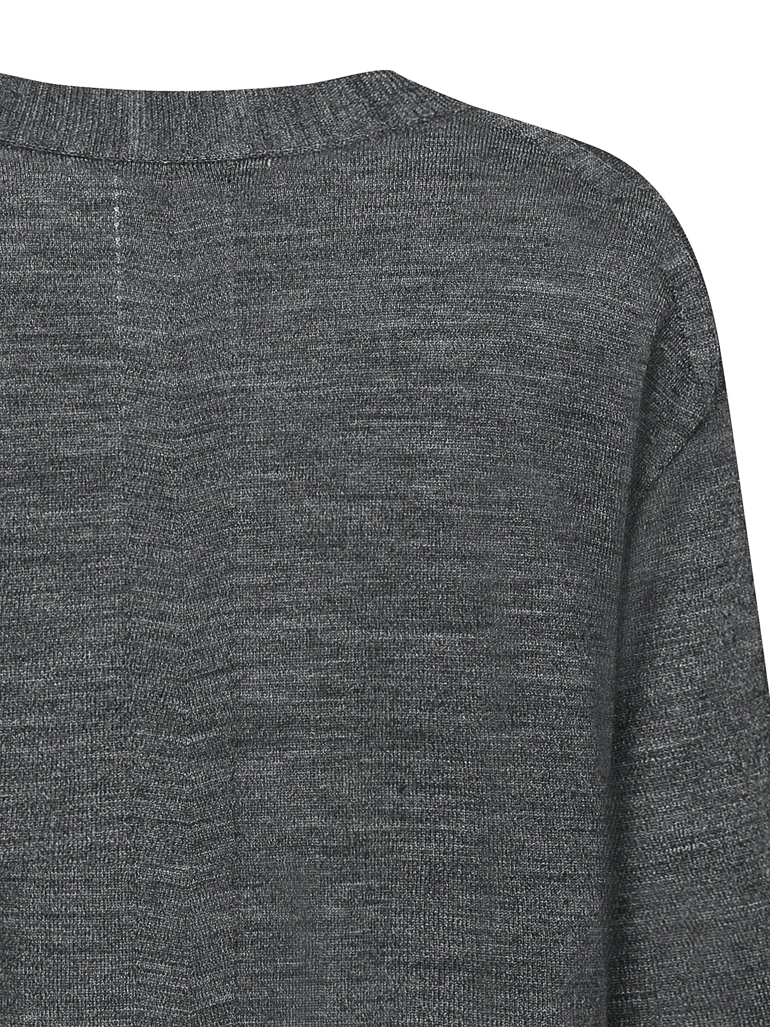 울 홀가먼트 브이넥 풀오버 니트 (DARK GREY)