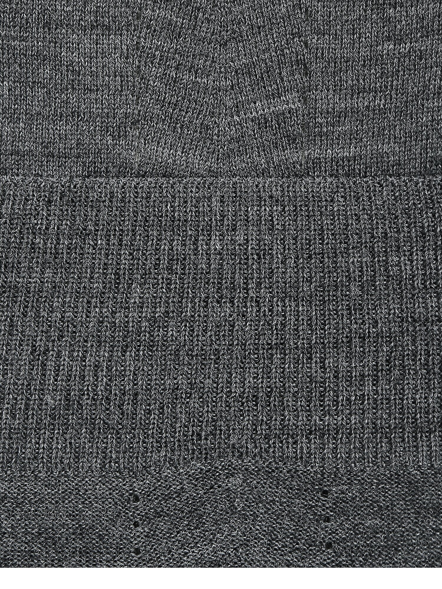 울 홀가먼트 브이넥 풀오버 니트 (DARK GREY)