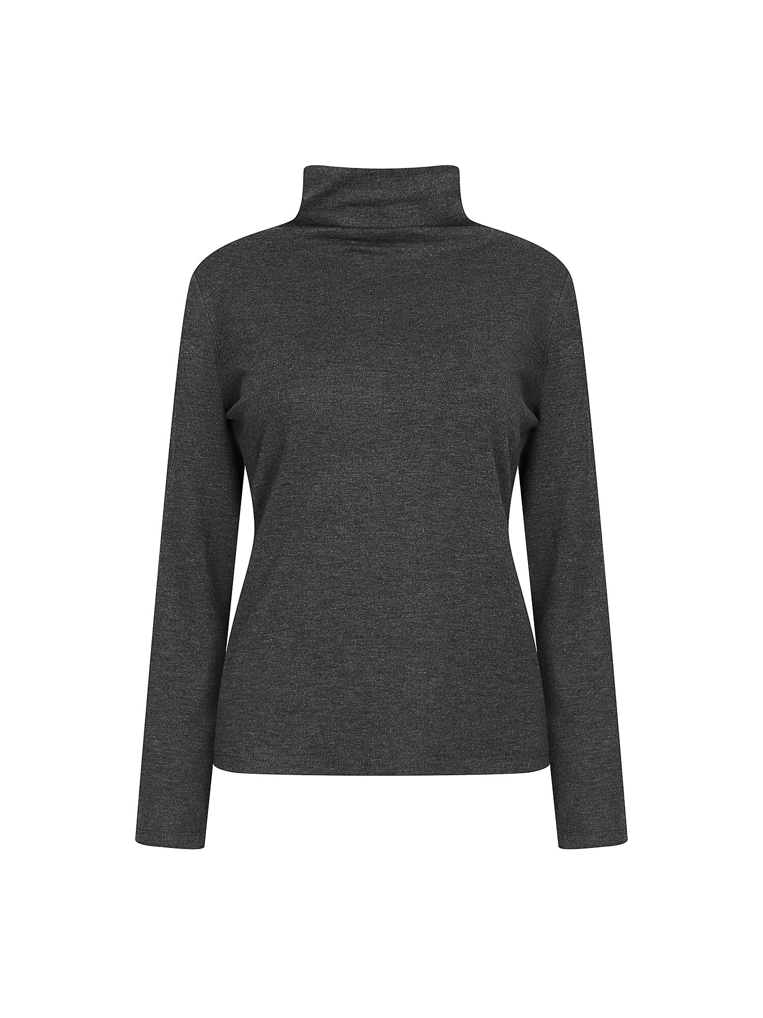 베이직 스판 터틀넥 티셔츠 (DARK GREY)