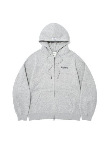 MARSEILLE EMB HOOD ZIP-UP_M.GREY