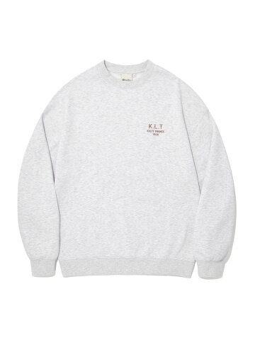 KULTE INITIAL EMB CREWNECK_L.MELANGE