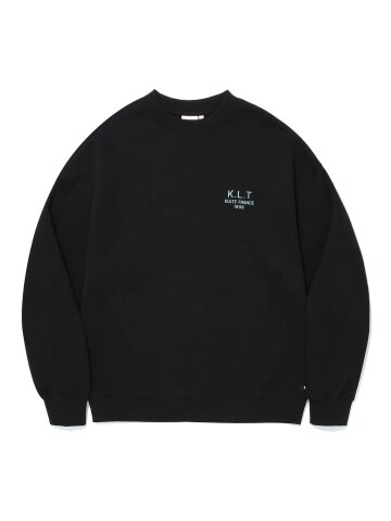 KULTE INITIAL EMB CREWNECK_BLACK