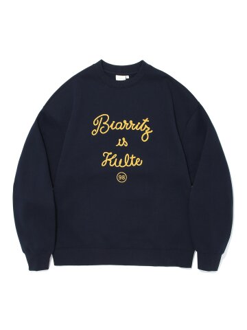 LETTERING CHAIN EMB CREWNECK_NAVY