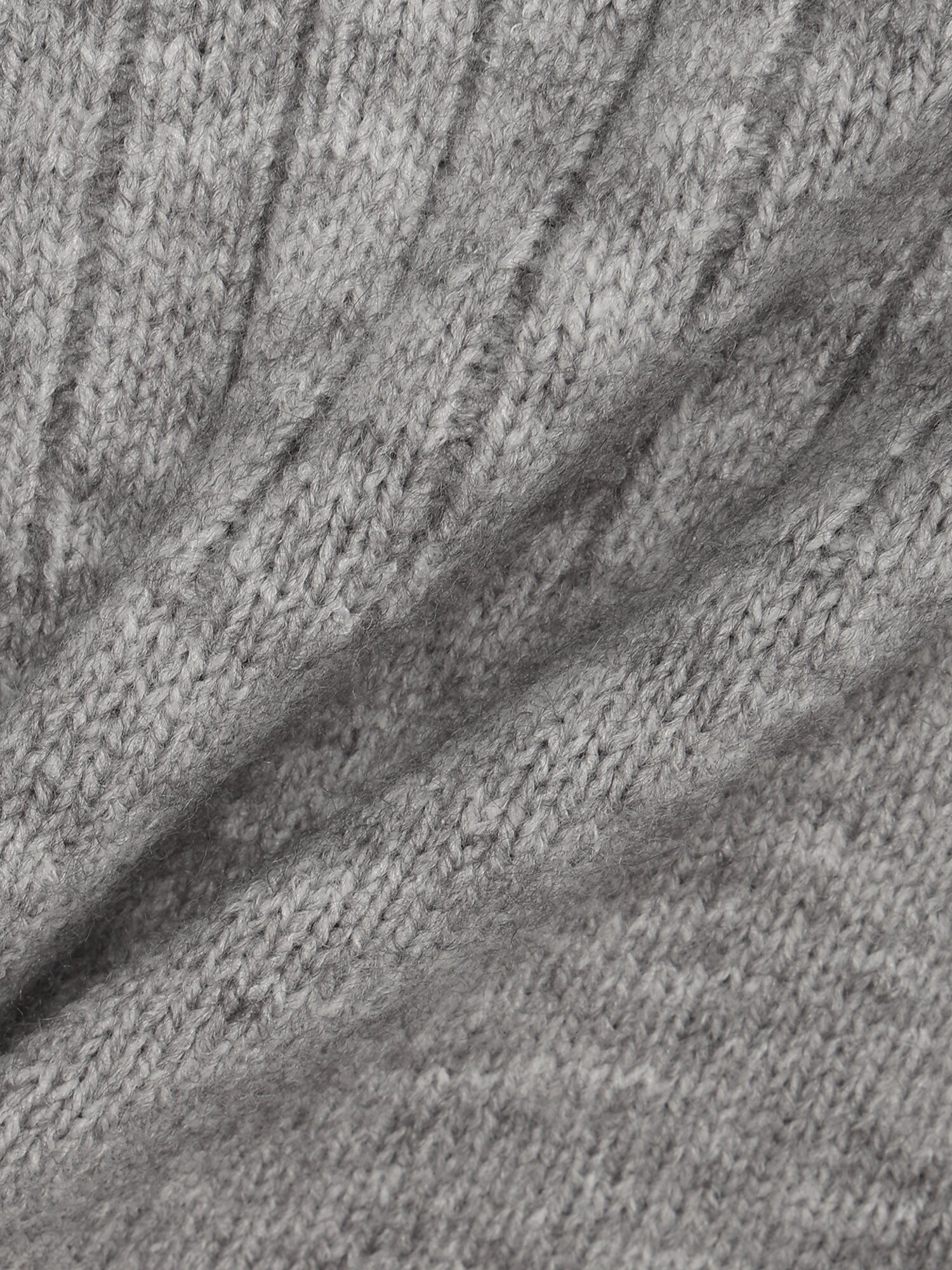 라운드넥 스트링 크롭 니트 가디건 (GREY)